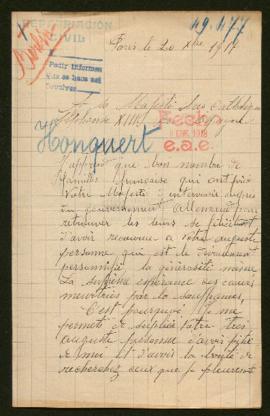 Expediente de la familia Honquert-Blin