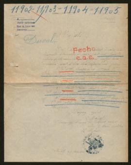 Expediente de François Duval, Auguste Louise, Desiré Marie y René Edmond Auvray