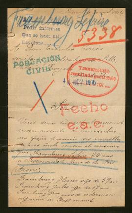 Expediente de la familia Frambourg Lefèvre