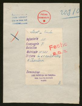 Expediente de Emile Serot