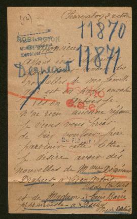 Expediente de madame Déquéant-Drapier y madame Louis Barré