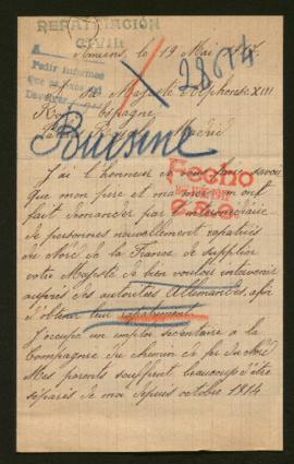 Expediente de Victor Buisine y esposa