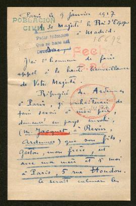 Expediente de monsieur Jacquet