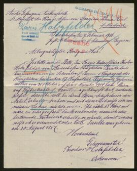 Expediente de Theodor Holzfelder