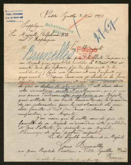 Expediente de la familia Brunelles Deroeux