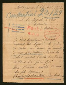 Expediente de Charles Constantini