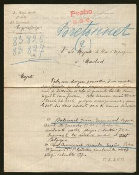 Expediente de Jean Emmanuel Cyprien Bretonnet y Eugène Louis Pierre Camille Bouriaud