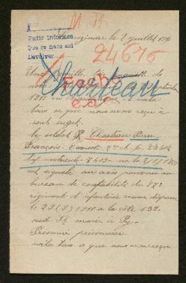 Expediente de Pierre François Ernest