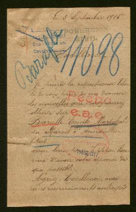 Expediente de Emile Barafle y familia