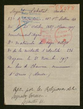 Expediente de André Labatut