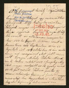 Expediente de Mihály Szrenya