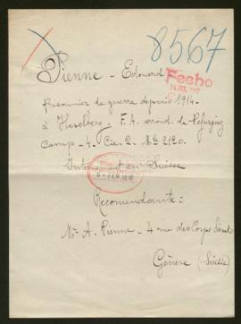 Expediente de Edouard Pienne