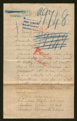 Expediente de la familia de Berthe Valanchon