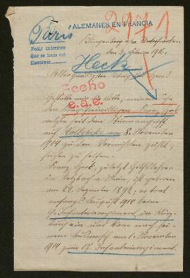 Expediente de Franz Heck