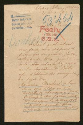 Expediente de Maurice Bonhert