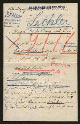 Expediente de Karl Lechler