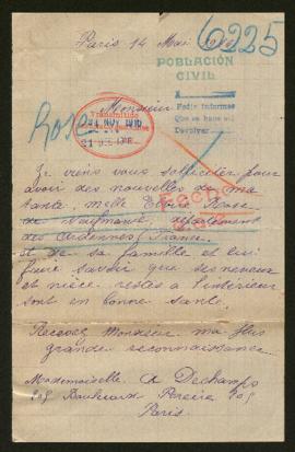 Expediente de Elvire Rose