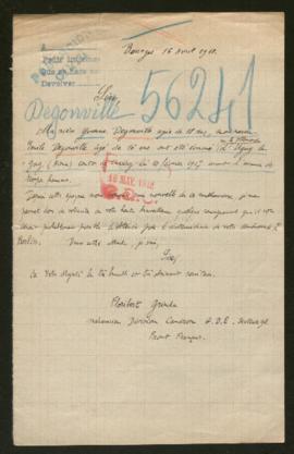 Expediente de la familia Degonville