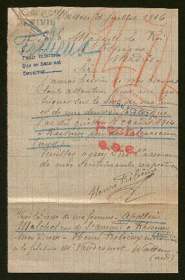 Expediente de Apolline Frilieux Malchos e hijos