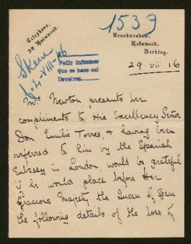 Expediente de J. H. Skene