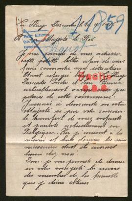 Expediente de las familias Paquot-Leveque, Minot y Ernest Dejean y Adelaïde Dubois