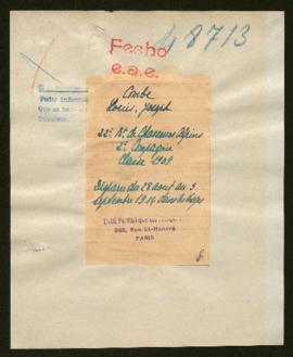 Expediente de Louis Joseph Combe