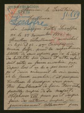 Expediente de Victorine Lesaffre Douchie e hijo