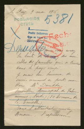 Expediente de monsieur Derudder