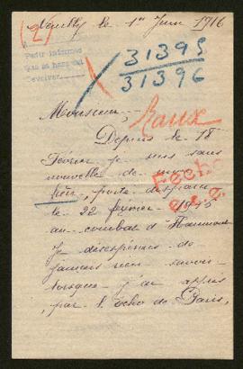 Expediente de Albert Raux y Ernest Fournier