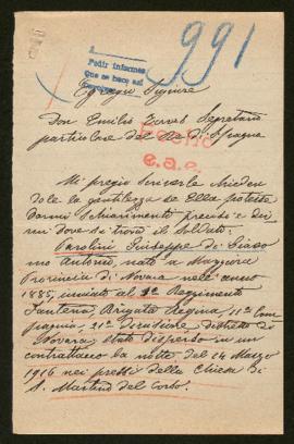 Expediente de Giuseppe Parolini