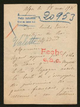 Expediente de Octave Valette