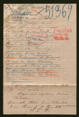 Expediente de madame Catoire, madame Lahousse, madame Tieberghien y la familia Bohin