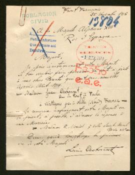 Expediente de madame Jean Desbonnet