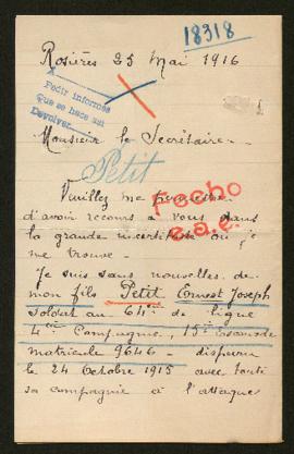 Expediente de Ernest Joseph Petit
