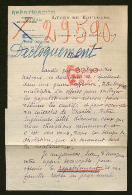 Expediente de la familia Décloquement-Laborde y madame Bourlet-Lotte y familia