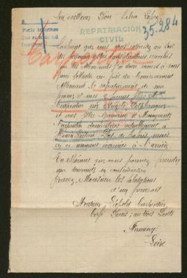 Expediente de la familia Carpentier Delplanque