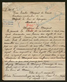 Expediente de madame veuve Henri Vannieuwenhuyse