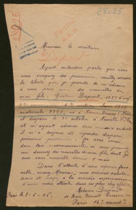 Expediente de Gustave Dupont