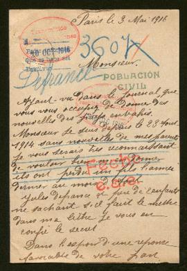 Expediente de monsieur y madame Defrance