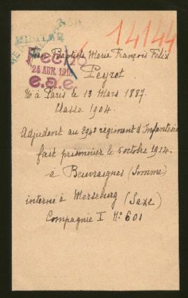 Expediente de Jean Baptiste François Félix Peyrot