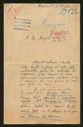 Expediente de Georges Henri Renzo