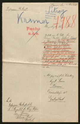 Expediente de Friedrich Kramer