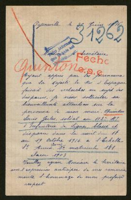 Expediente de Louis Jules Quinton
