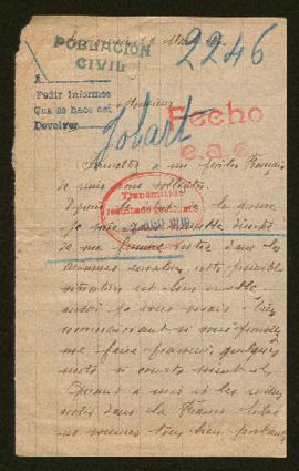 Expediente de madame Georges Jobart Herbert