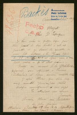 Expediente de Emile Backès