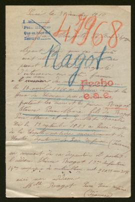 Expediente de Etienne Pierre Marie Ragot