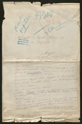 Expediente de Albert Pédaros y Léon Choucherie