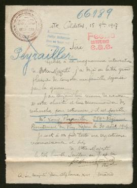 Expediente de Louis Peyrailler