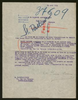 Expediente de Alexandre Saint Pasteur