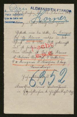 Expediente de Joh. Georg Körner